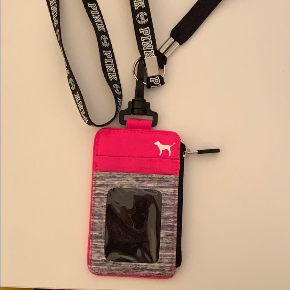 PINK landyard and card holder